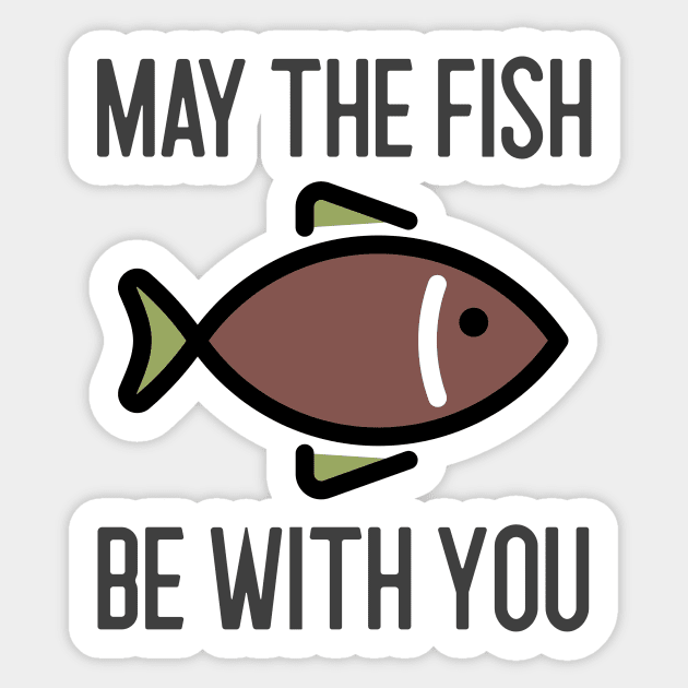 May The Fish Be With You Sticker by Jitesh Kundra